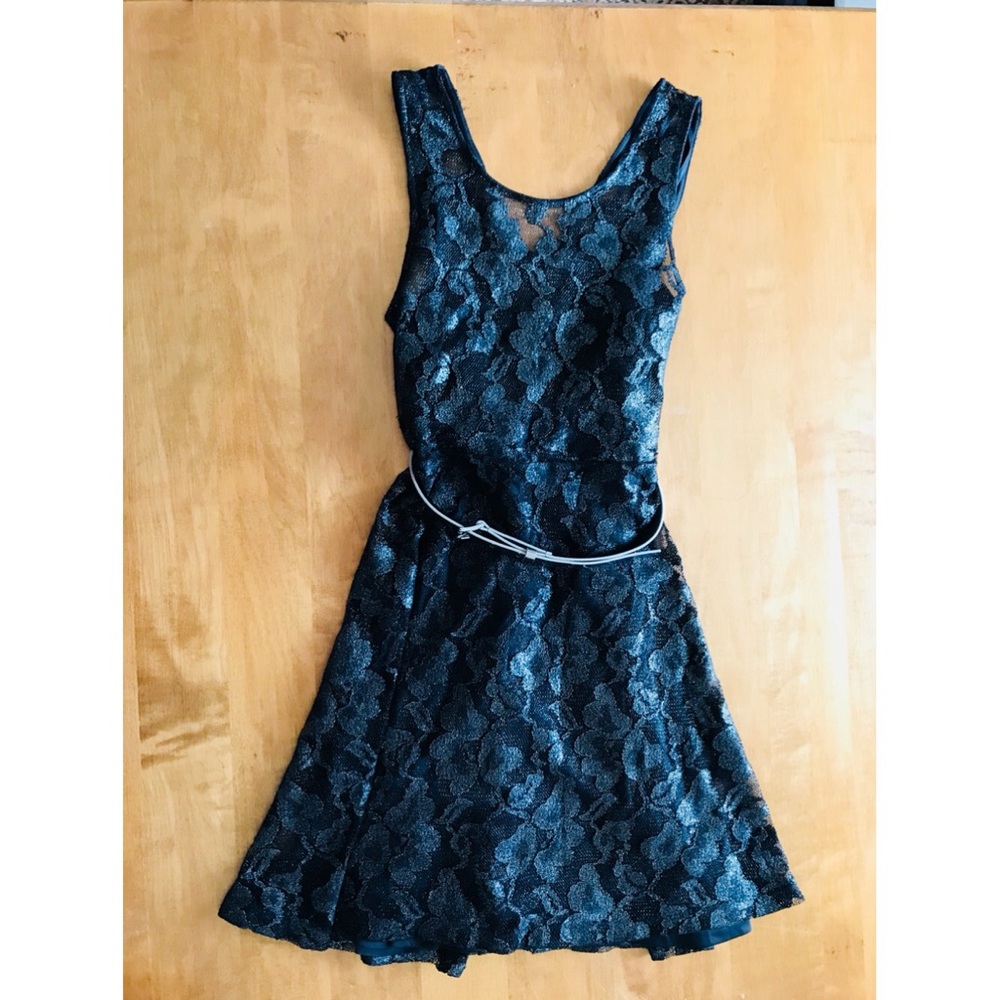 Express Black Lace Fit and Flare Dress Size Small
